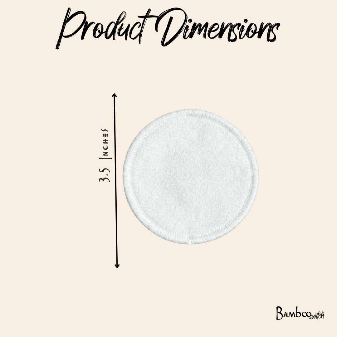Reusable Bamboo Cotton Facial Rounds | 20ct | Plastic-Free