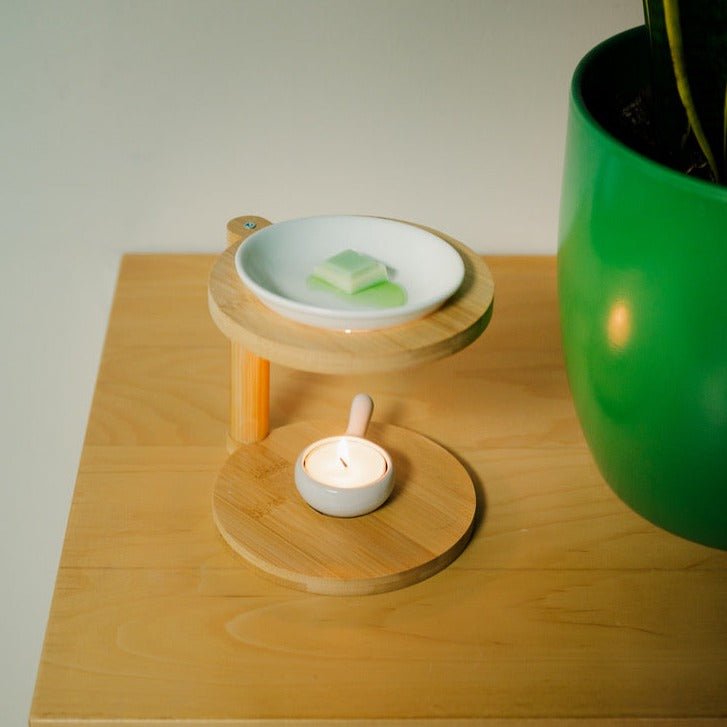 Bamboo Wax Melt Burner | Modern Rod